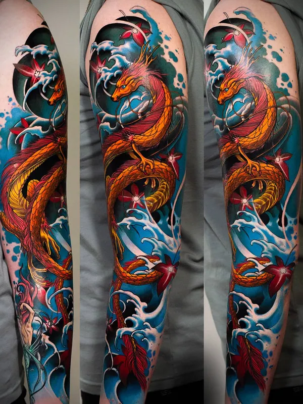 Red dragon tattoo