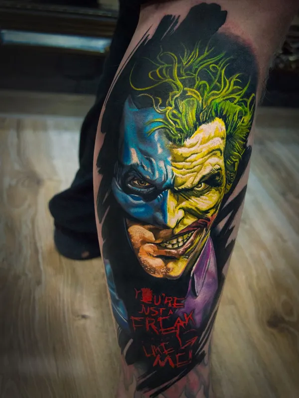 Joker-Batman tattoo
