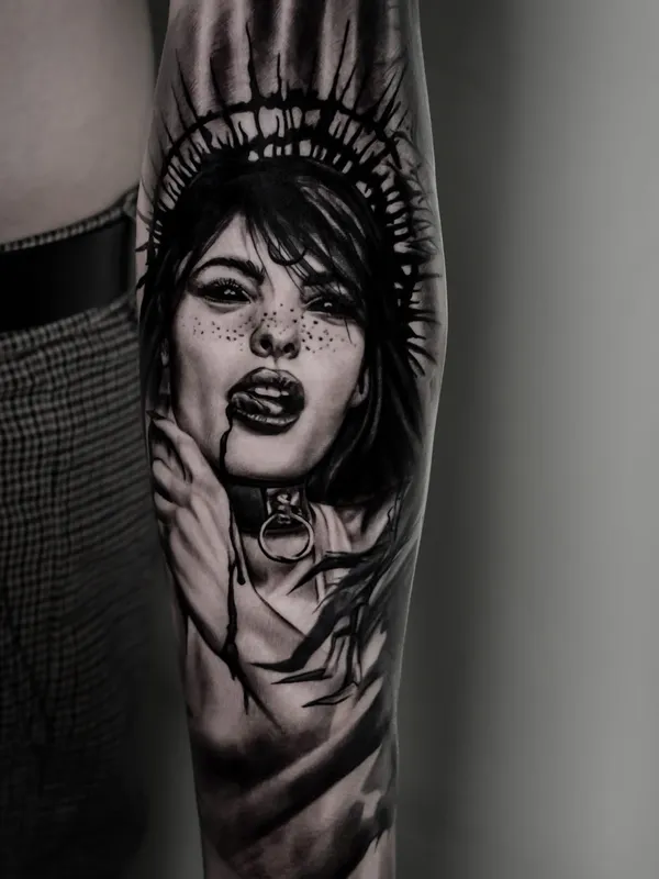 Vampire girl tattoo